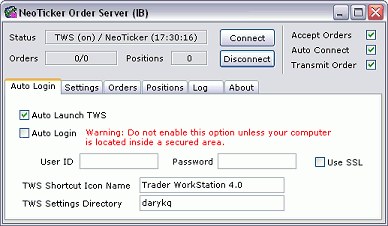NT Order Server for IB
